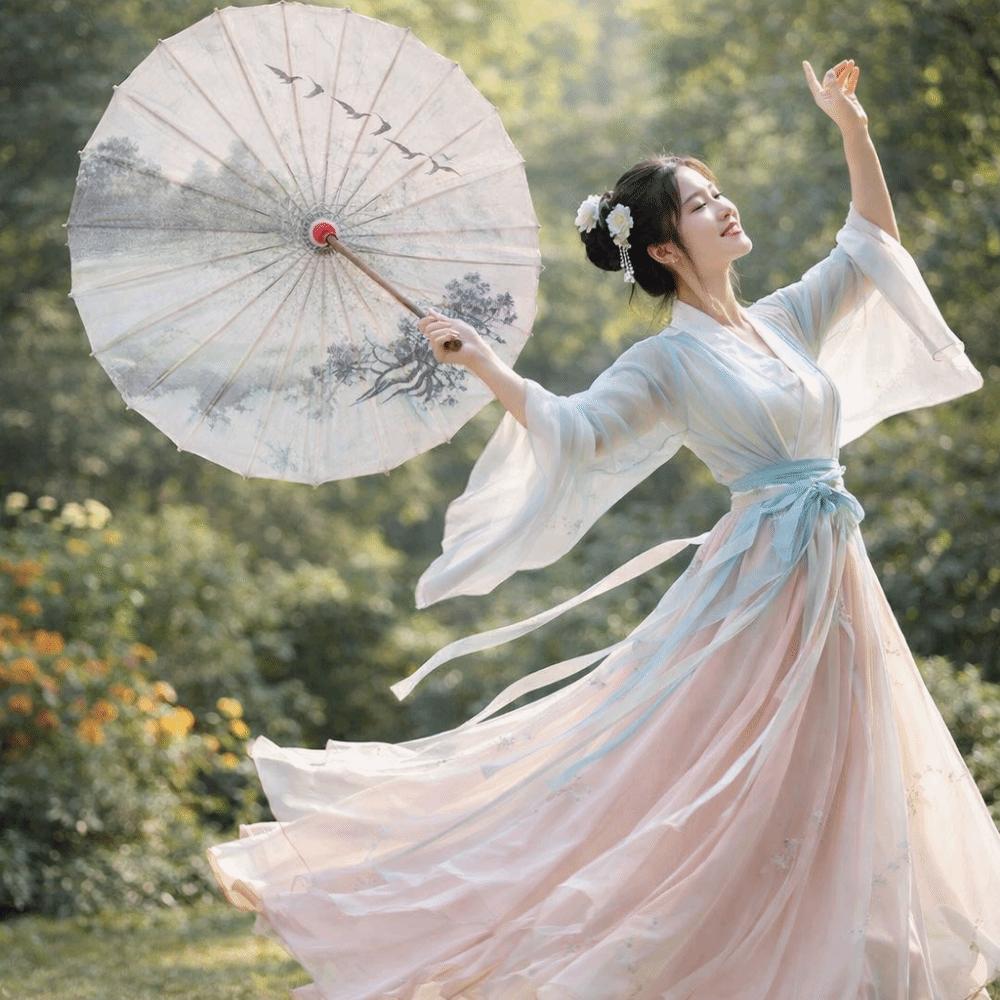 70 Cm Silk Cloth Women Umbrella Chinese Style Chinese Oil Paper Umbrella  Photograph Prop