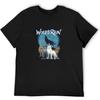 HUA MEI LI Wolfs Rain Kiba Retro Anime Vintage T Shirt Short Sleeve Funny Top Black