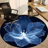 1pc Floral Bloom Office Round Area Rug, Indoor Mat Suitable For Office, Under Office Chairs Bedroom Living Room Home Decor, Room Deco