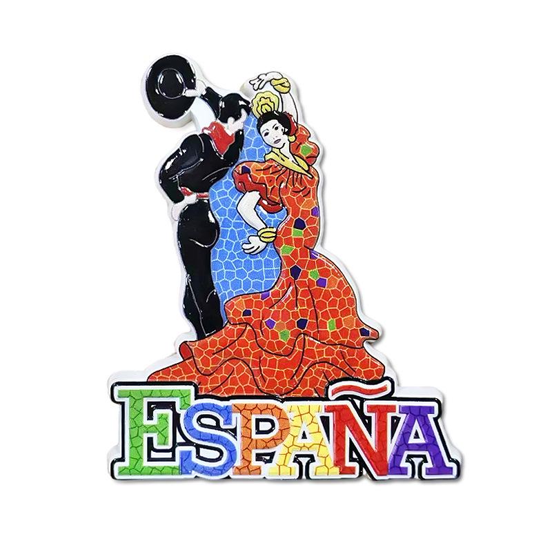 Magnes Barcelona Sagrada Familia & Tancerka Flamenco - Pamiątka z podróży po Hiszpanii