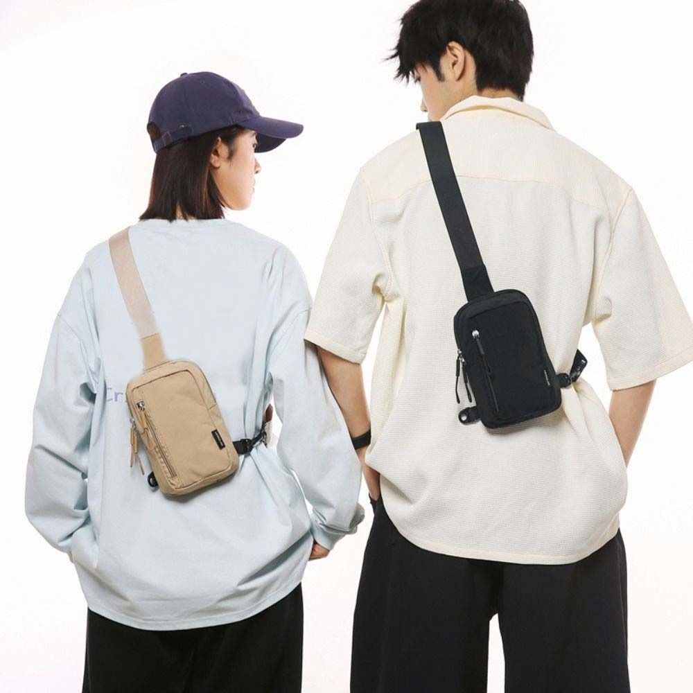 Nylon Sport Chest Bag Small Leisure Shoulder Bag Simple Cross Sports Bag for Unisex