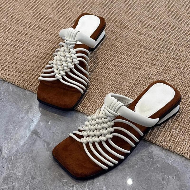 Women Slippers Designer Dress Shoes Walking Woman Heeled Sandals 2025 Summer Casual Flip Flops Cozy Sandalias De Mujer