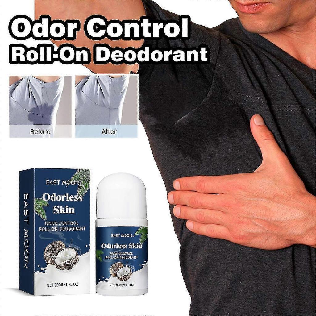 Odor Control Roll-on Deodorant, Roll On Deodorant for Women and Men, Deodorant for Armpits and Private Parts, Coconut Vanilla Flavour 25-26