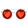 New Flip Up Sunglasses Heart Round Metal Frame Sun Glasses For Women Men Party Eyewear Fashion Sunglasses