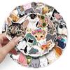 50 Cute Cartoon Cat Stickers for Laptops, Cars, Refrigerators, and Suitcases