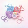 Transparent Button Decompression Toy Mechanical Keyboard 4 Keys Luminous Decompression Keycap Keyboard Keychain Decompression Button