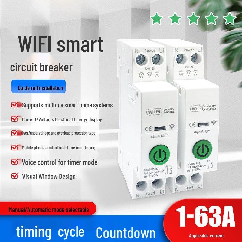 Tuya Smart WiFi Circuit Breaker with App Control and Timer