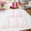 5pcs Transparent Triangular Curve Rulers Plastic Sewing Ruler Set  For Tailors