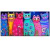 Colorful Cat Graffiti Canvas Wall Art