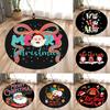 Christmas Santa Claus Main Picture Circular Printed Carpet Suitable for Bedrooms Living Rooms Mat Christmas Furniture Decoration