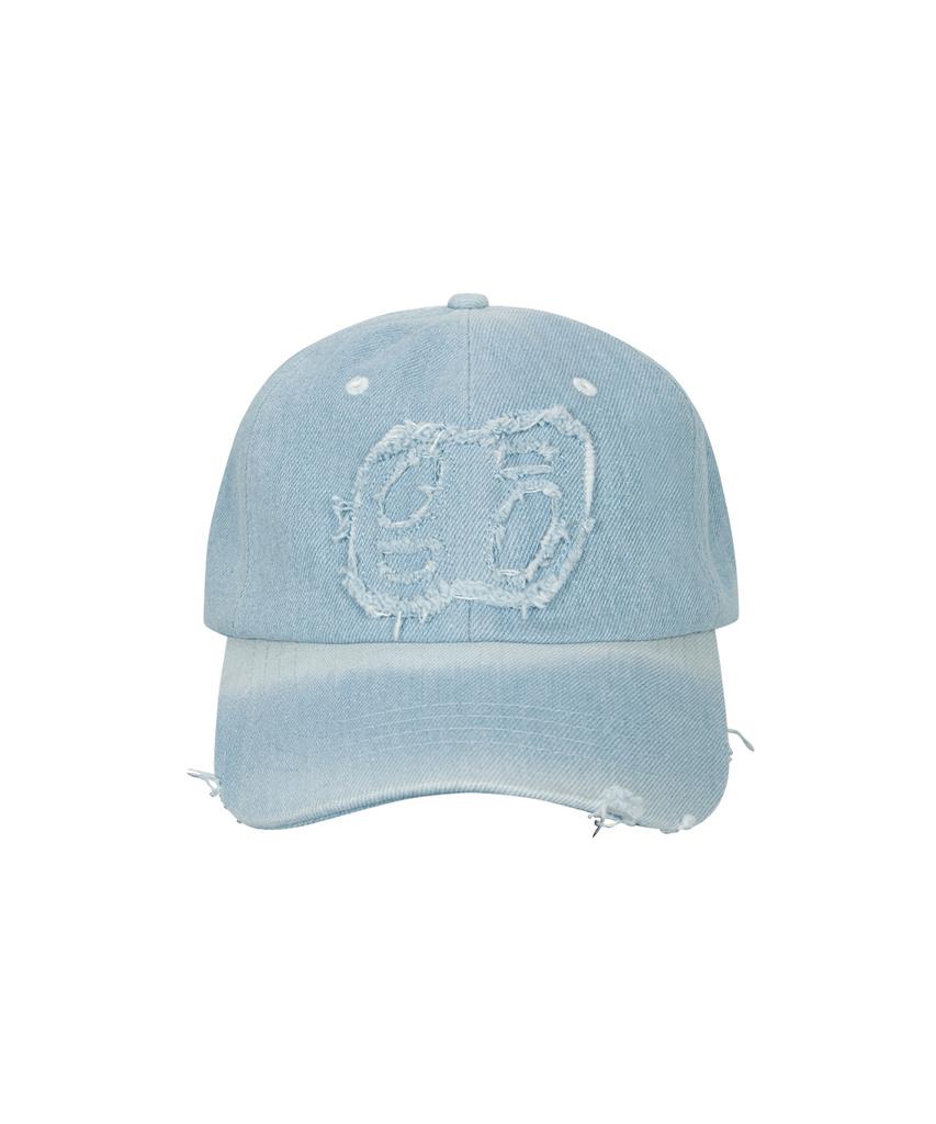 Aejeuon Denim Patch Ball Cap / Light Blue