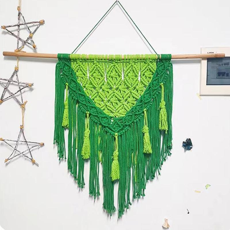 100M/Rouleau Fourniture Décoration Maison Corde Coton Macramé Colorée Tricotée à la Main 3mm Projets DIY Emballage Cadeau Naturel