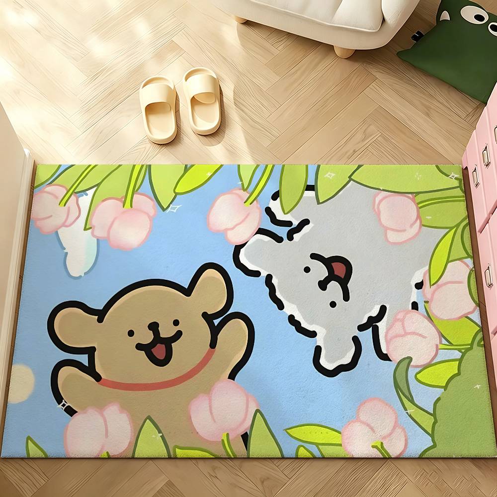 Cute M-Malteses Carpet Bathroom Anti-slip Mat Door Mat Home Decoration Mat Entrance Door Mat Scratch-resistant Door Mat