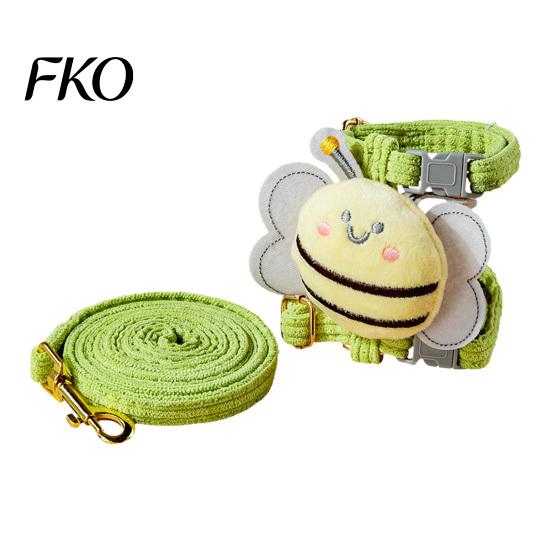 Ajuste Seguro Corda de Guia para Animal de Estimação Coleira de Veludo para Gato com Guia, Colete à Prova de Fuga Jaqueta de Passeio Respirável Brinquedo de Pelúcia Abelha, Ajustável para Gatos Cães Pequenos