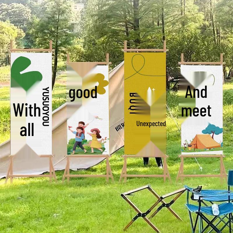 

Outdoor Camping Red Check Picnic Backdrop & Atmosphere Decoration 40-100/40-120, Set of Four