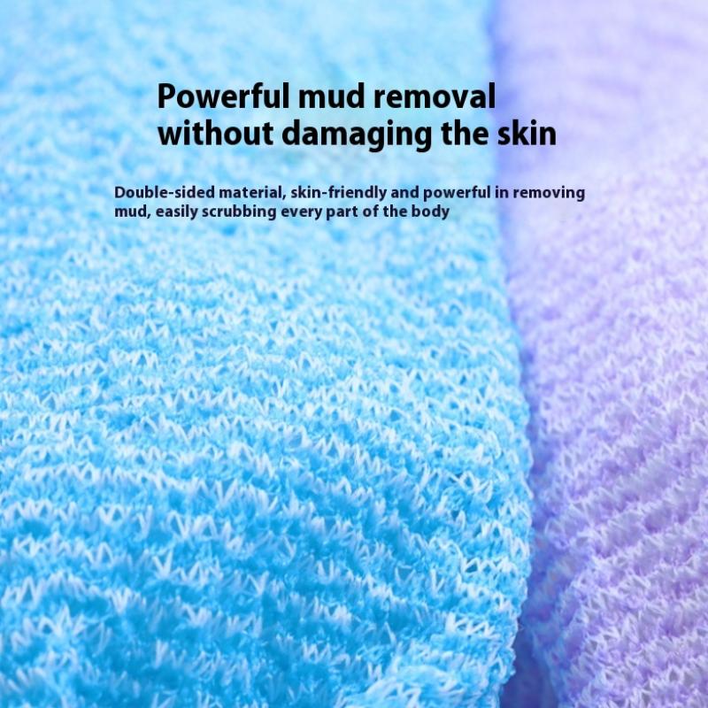 High Elasticity Frosted Long Shower Towel Shower Body Brush Bathing Massage Back Body Exfoliating Bathroom Wash Brush Bath Tools
