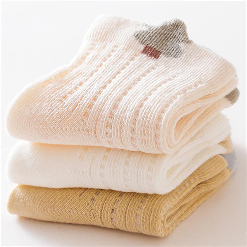 Lawadka 3pairs/lot Summer Newborn Baby Socks For Girls Boys Mesh Thin Infant Girls Boys Toddler Children Short Sock 0-5Years Old