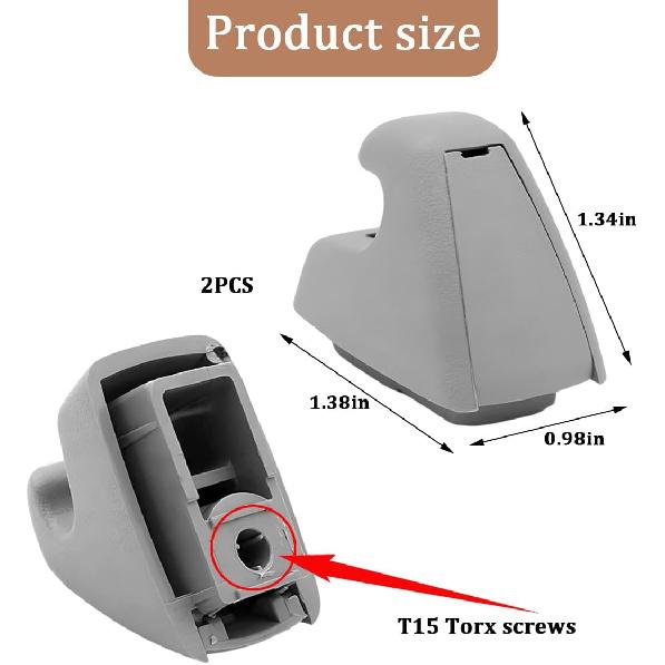 Zpana 2PCS Car Sun Visor Retainer Clips, OEM#95994975 95994976 Anti-Vibration Sun Visor Hanger Bracket Holder, Auto Interior Sunvisor Support Hook