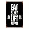 Metal Vintage Weightlifting Sign 20x30cm Gym Decor