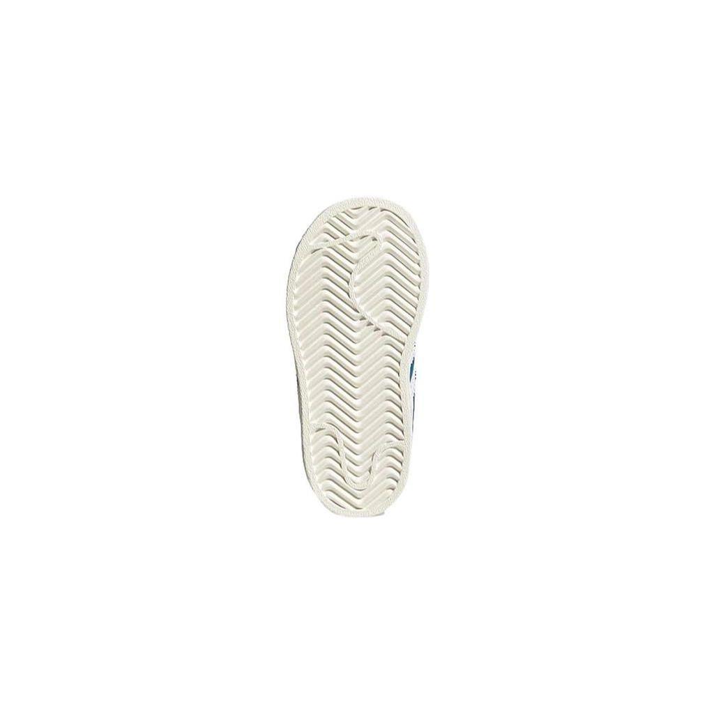adidas Tênis Originais SUPERSTAR CF Respirável Baixo para Crianças Pequenas Branco Azul Bebê e Criança Pequena IF2913