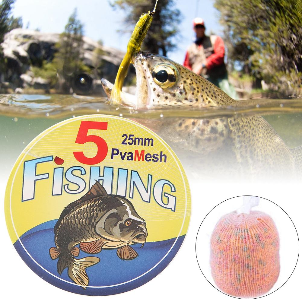5M PVA Angelwerkzeug Nestschläger Wasserlösliches Netz Angeln Last Köder Zubehör (25 mm)
