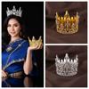 Shiny Queen Tiara Crown Vintage Princess Rhinestone Tiara  Birthday Head Jewelry
