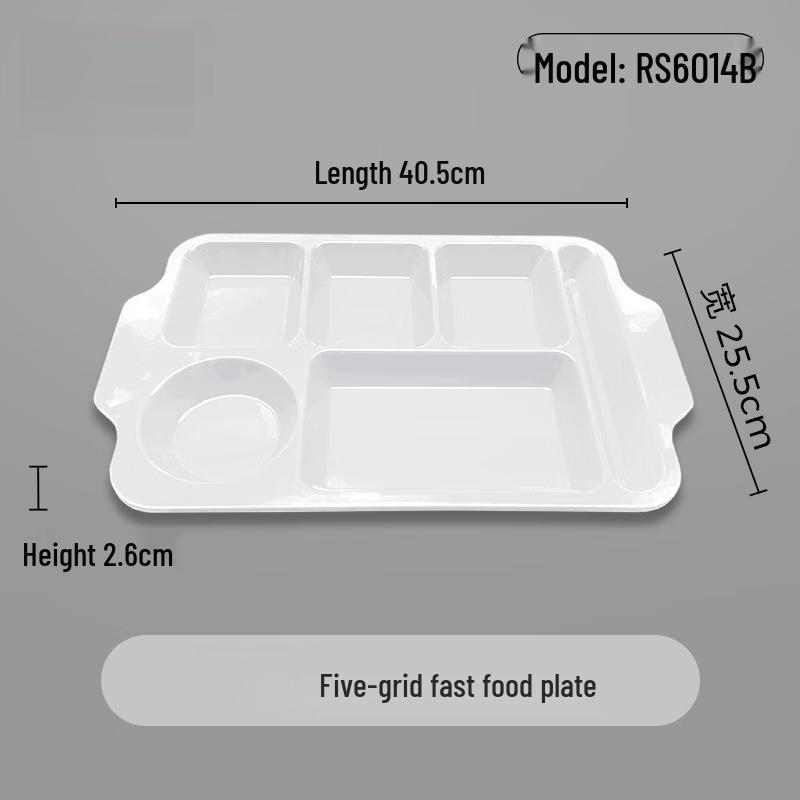 Melamine Multi-Compartment Fast Food Tray