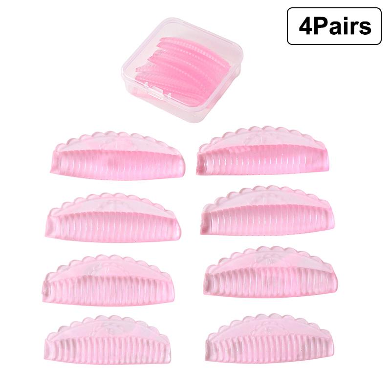 

4Pairs Self-adhesive Eyelash Lifting Kit Silicone Lamination Pad Reusable Lash Perm Rods 3D Eyelash Curler Accessories розовый