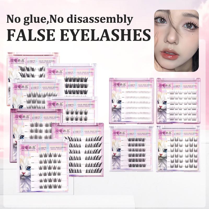 Multi-Styles No Glue Natural Cluster Eyelash Extensions False Cluster Volume Eyelash Makeup Grafting False Eyelashes Cosplay