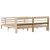 Wooden Bed Frame with Headboard Without Mattress 200x200 cm