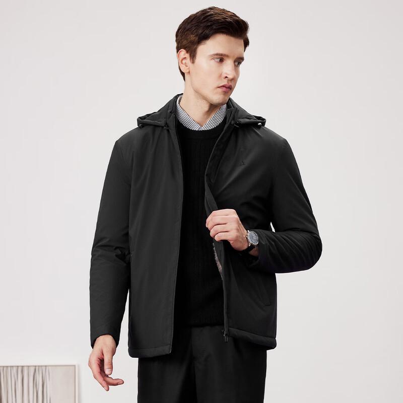 Shanshan Men's Detachable Hooded Padded Fleece-lined Jacket