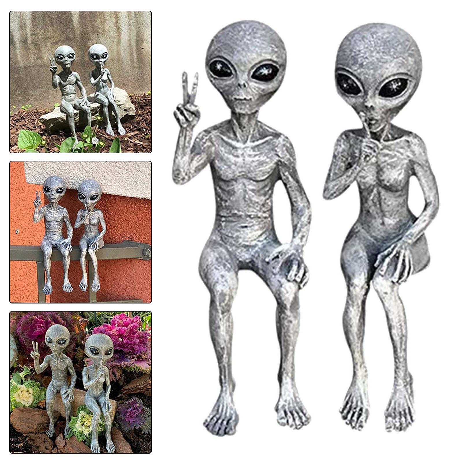 

Статуя инопланетянина из космоса, садовая фигурка марсиан, набор для дома, в помещении, на открытом воздухе