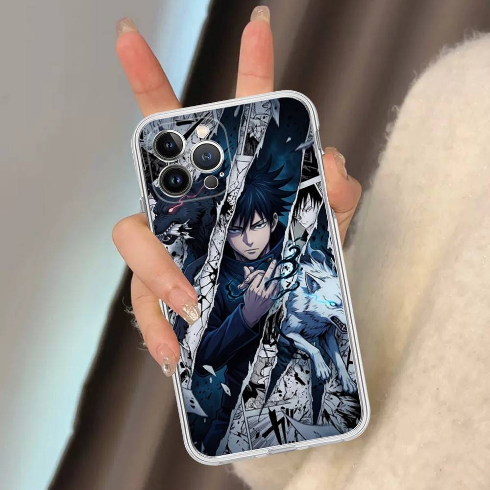Anime Fushiguro Megumi Jujutsu Kaisen Phone Case For IPhone 11 13 16 12 17 14 15 Pro Max Plus Soft Clear Back Cover Coque