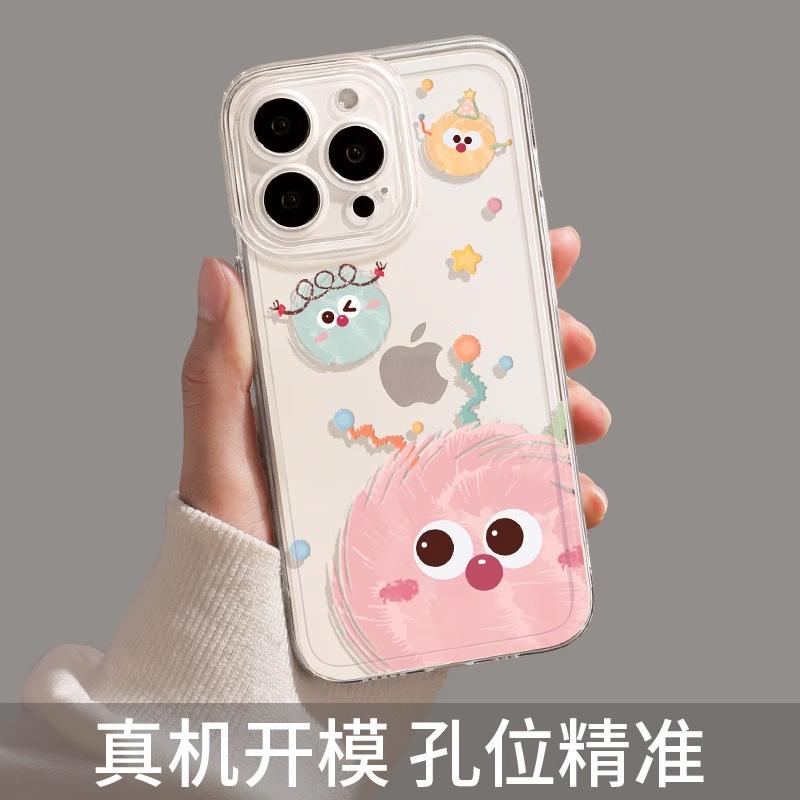 Cute briquettes Apple 17 mobile phone case iphone17promax anti-drop 17pro premium Air transparent protective case