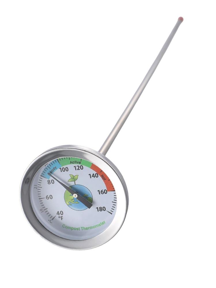 304 Stainless Steel Soil Thermometer Probe Size 5x500mm Dial Diameter 54mm