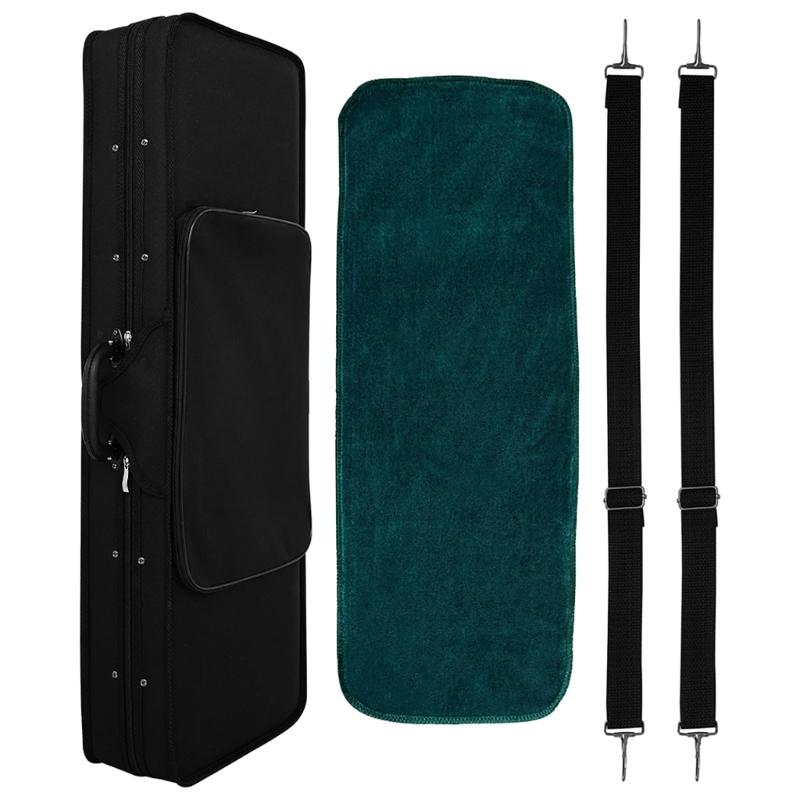Oxford Fabric Violin Carry Transport Case With Shockproof Padding And Adjustable Shoulder Strap For 1/4 To 4/4 Violins