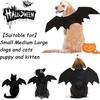 Halloween Dog Bat Costume with Leash Cat Pet Bat Wings Clothes Funny Apparel Outfit Dress Up Accessories for Cosplay Party XL