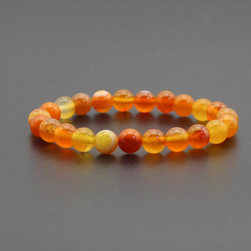 Beaded Bracelet 8mm Natural Stone Beads Black Onyx Lava Tiger Eye Agate Quartz Healing Energy For Women Men Yoga Chakra Jewelry