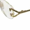 Great Cartier Glasses 2C decor Two Point Rimless gold mens Used
