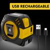 40m/80m Digital Distance Meter Accurate Measurements Laser Tape Measure USB Rechargeable Steel Tape Measuring Tool