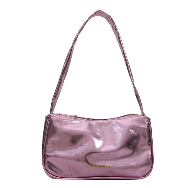 Laser Trend Candy Color Personality Foreign Simple Commuter Tote Fashion Hand-Held Armpit Small Square Women'S Bag