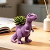 Cute Animal Planter 3D Printed Dinosaur Planter, Decorative Flower Pot, Tyrannosaurus Rex Creative Home Decor Plant Pot for Succulents Cacti