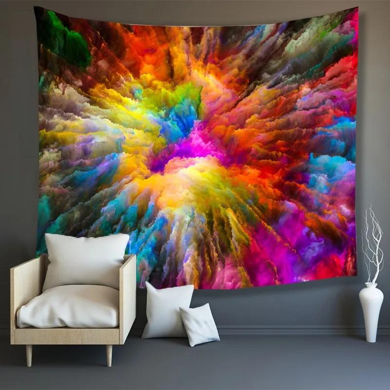 Magic Color Smoke Pattern Tapestry Home Wall Decoration Tapestry Bedroom Living Room Tapestry