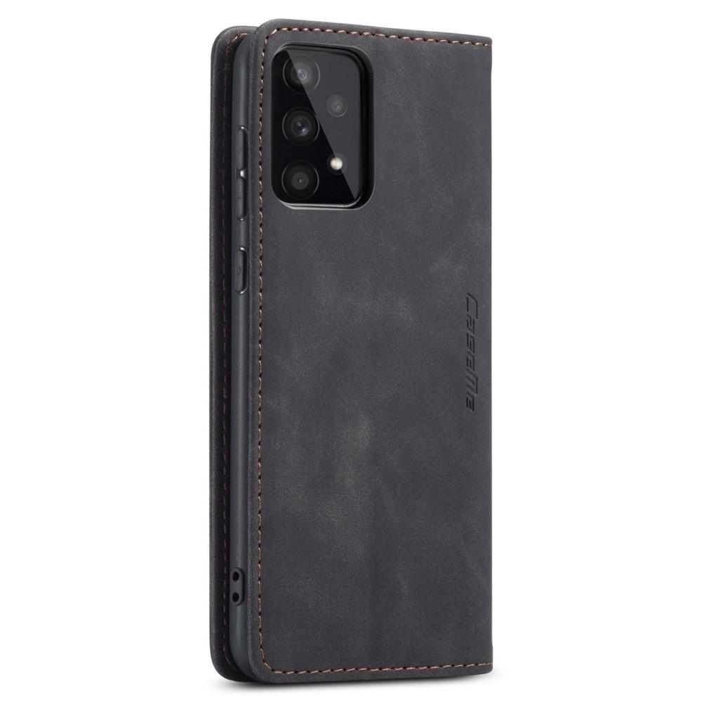 CASEME Case for Samsung Galaxy A53 5G, Leather Wallet Case, Black