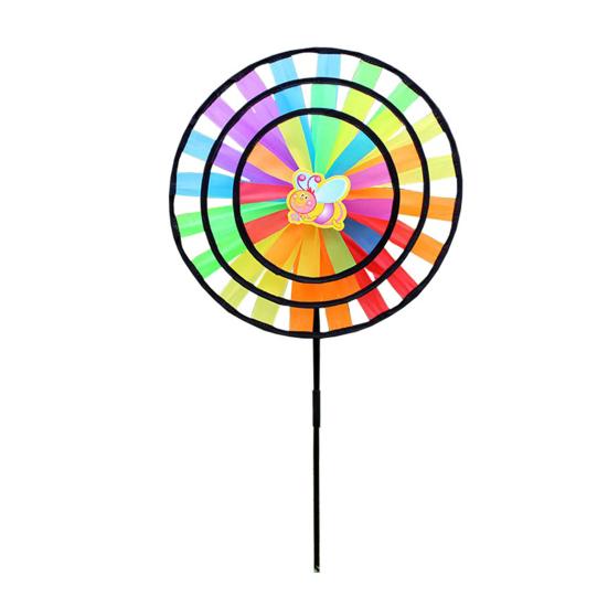 Pinwheel Handheld Black Edge Double Layers Two-layer Animal Wind Spinner for Children
