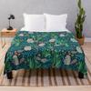 Busy Dam Beavers - Dark Throw Blanket