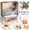 Set di Argilla Non Tossica per Ceramica Asciugante all'Aria per Bambole Fai-da-te Gioielli Ceramica Scultura Modellazione Con Strumenti Pennello per Pittura