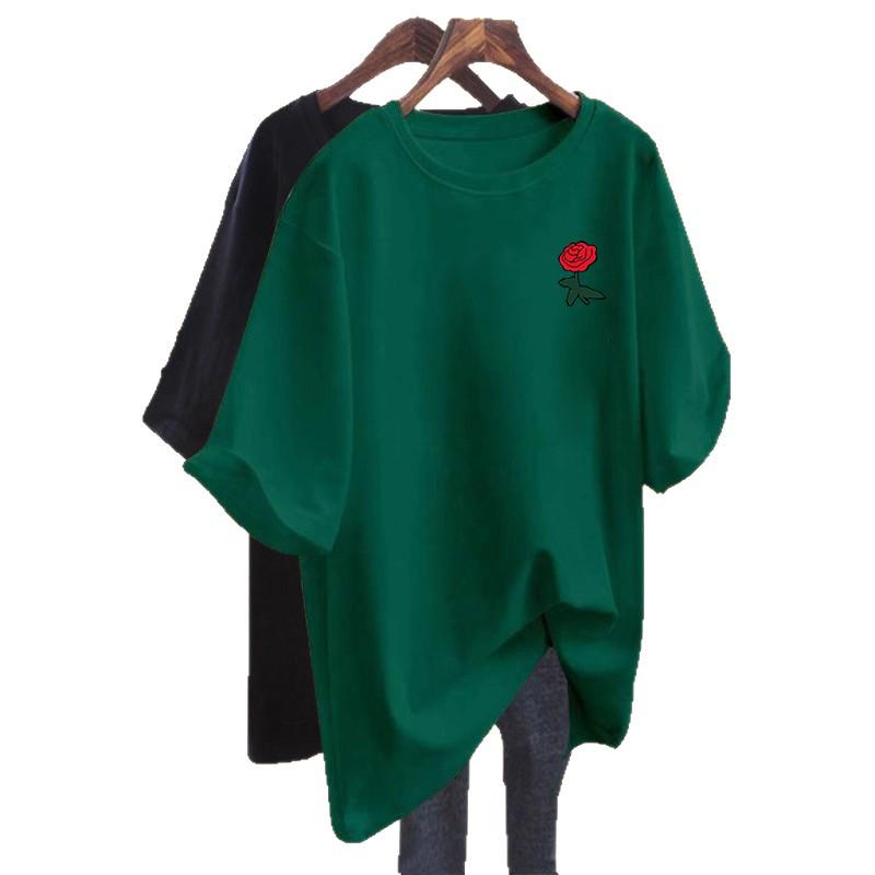 Women's Loose Plus Size White Round Neck T-Shirt, Short Sleeve, Summer 2026, Ideal As Base Layer or Simple Top