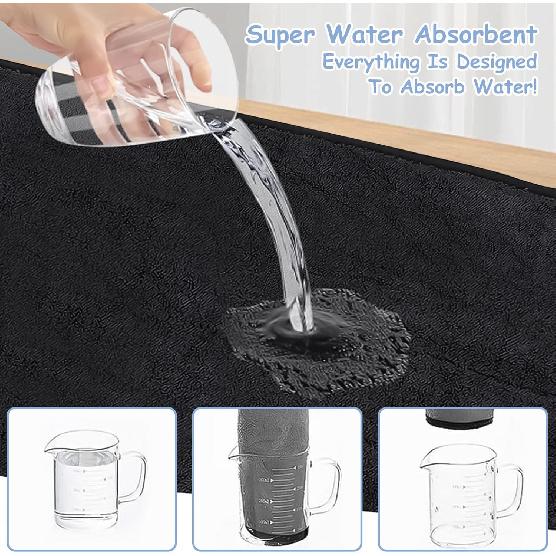 Shiny Wipes Shower Cleaning Cloths, 3pcs Shiny Bath Drying Towel, Super Absorbent Microfiber Bath Towels, Fast Drying Shower Towels, Microfiber