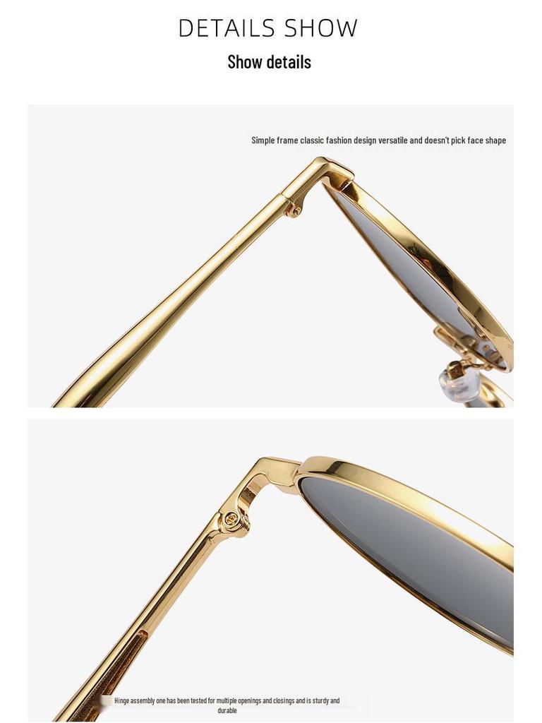 Retro-Trend Kleine Runde Metallrahmen-Sonnenbrille für Damen & Herren - Europäischer & Amerikanischer Streetstyle